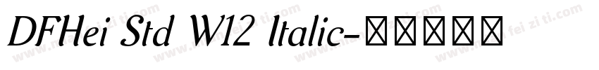DFHei Std W12 Italic字体转换